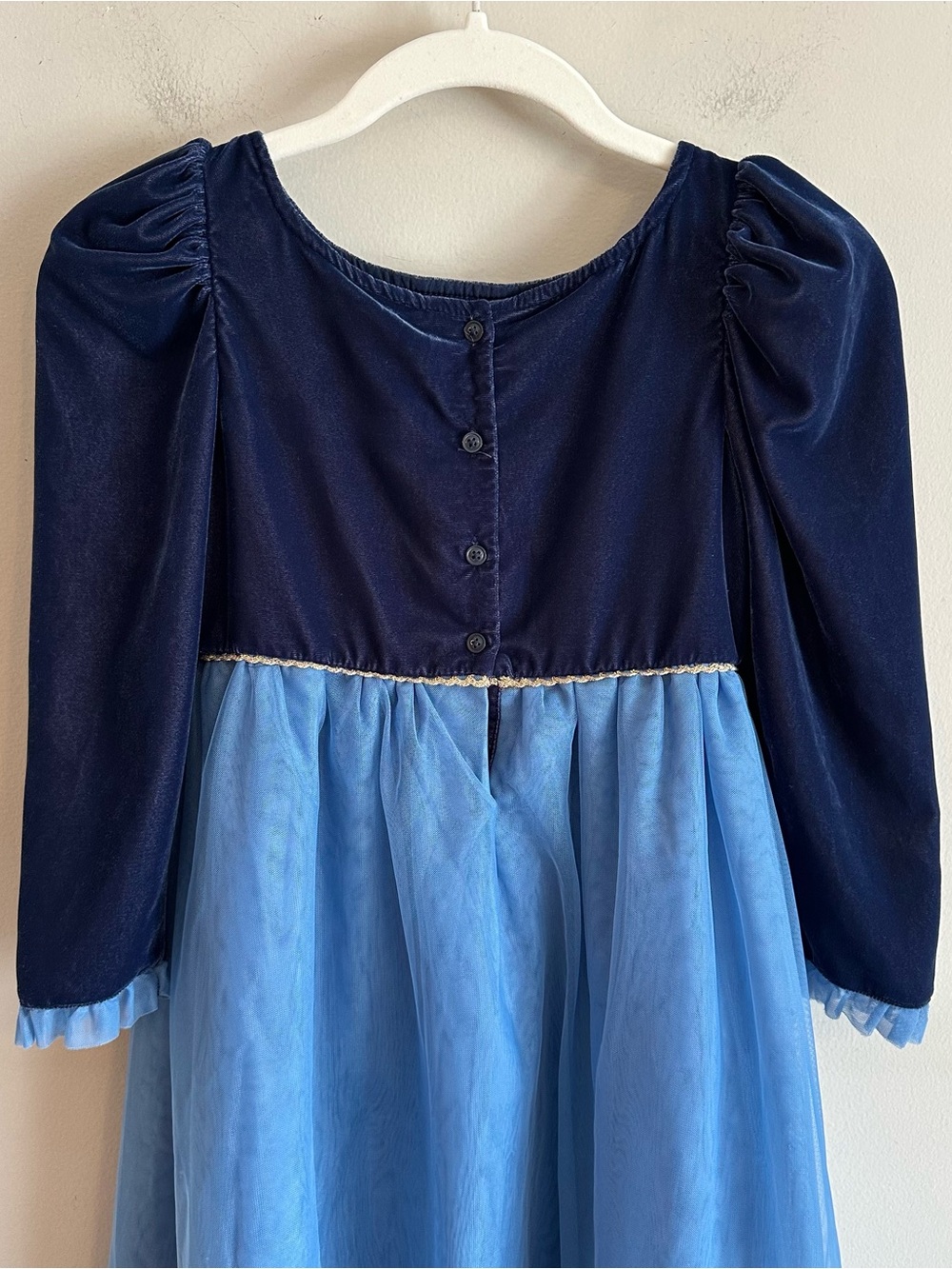 Disney Janie And Jack Girls Frozen Velvet Tulle Dress Anna Elsa Princess - Picture 5 of 13